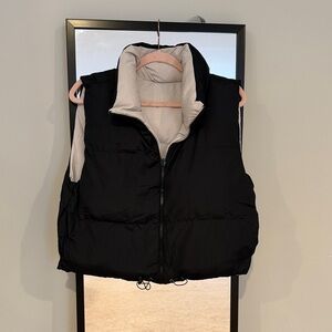 Women's Black Puffer Vest